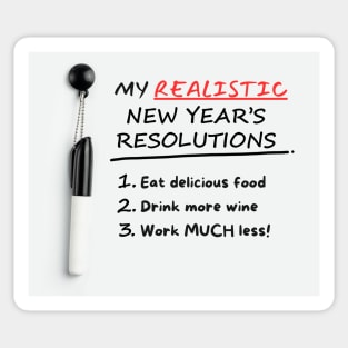 Realistic New Year's Resolutions Sticker